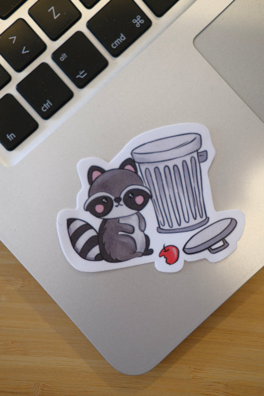 Raccoon Vinyl Waterproof Sticker