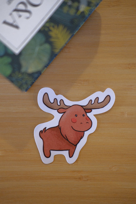 Moose Vinyl Waterproof Sticker