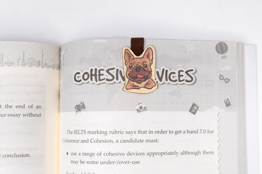 "Adorable French Bulldog wooden magnet bookmark"
"Handcrafted wooden French Bulldog bookmark with magnet clasp"
"Eco-friendly wooden French Bulldog bookmark for dog lovers"
"Wooden French Bulldog magnetic bookmark on an open book"
"Handmade French Bulldog bookmark with light magnet for secure fit"
"French Bulldog magnetic bookmark for books, planners, and journals"
"Unique French Bulldog gift for readers and pet enthusiasts"