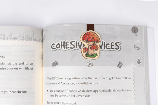 "Charming Mushroom wooden magnet bookmark"
"Handcrafted wooden Mushroom bookmark with magnet clasp"
"Eco-friendly wooden Mushroom bookmark for nature lovers"
"Wooden Mushroom magnetic bookmark on an open book"
"Handmade Mushroom bookmark with light magnet for secure fit"
"Mushroom magnetic bookmark for books, planners, and journals"
"Unique Mushroom gift for readers and woodland enthusiasts"