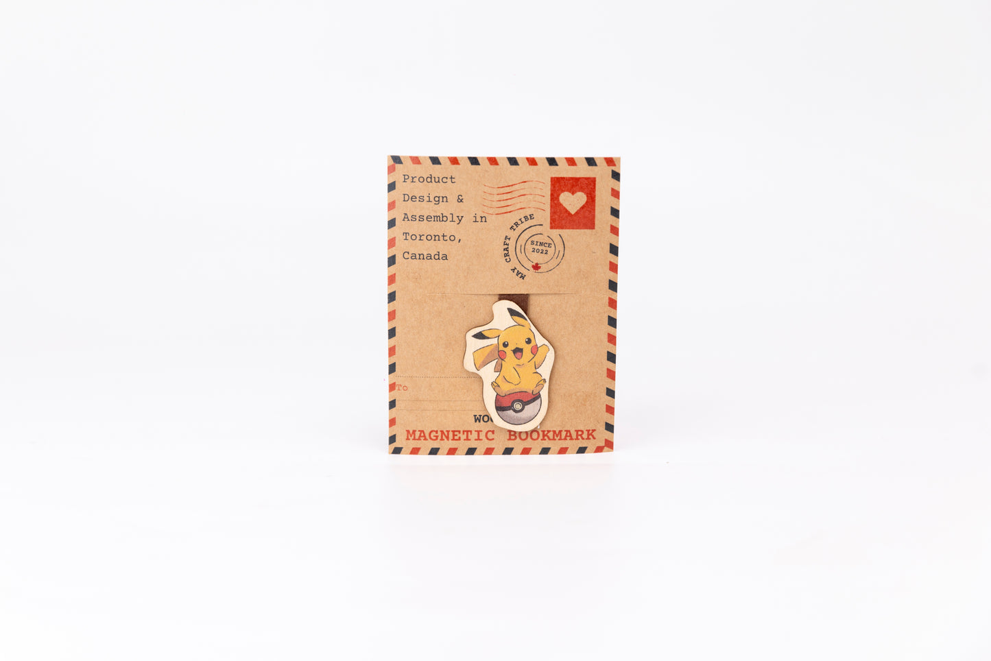 "Cute Pikachu wooden magnet bookmark"
"Handcrafted wooden Pikachu bookmark with magnet clasp"
"Eco-friendly wooden Pikachu bookmark for Pokémon fans"
"Wooden Pikachu magnetic bookmark on an open book"
"Handmade Pikachu bookmark with light magnet for secure fit"
"Pikachu magnetic bookmark for books, planners, and journals"
"Unique Pikachu gift for readers and Pokémon enthusiasts"