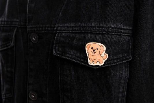 Golden Dog Fashion Pin