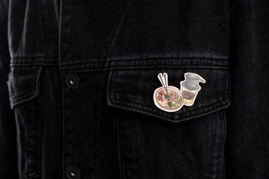 Pho & Caphe Fashion Pin
