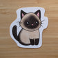 Siamese Cat Vinyl Waterproof Sticker