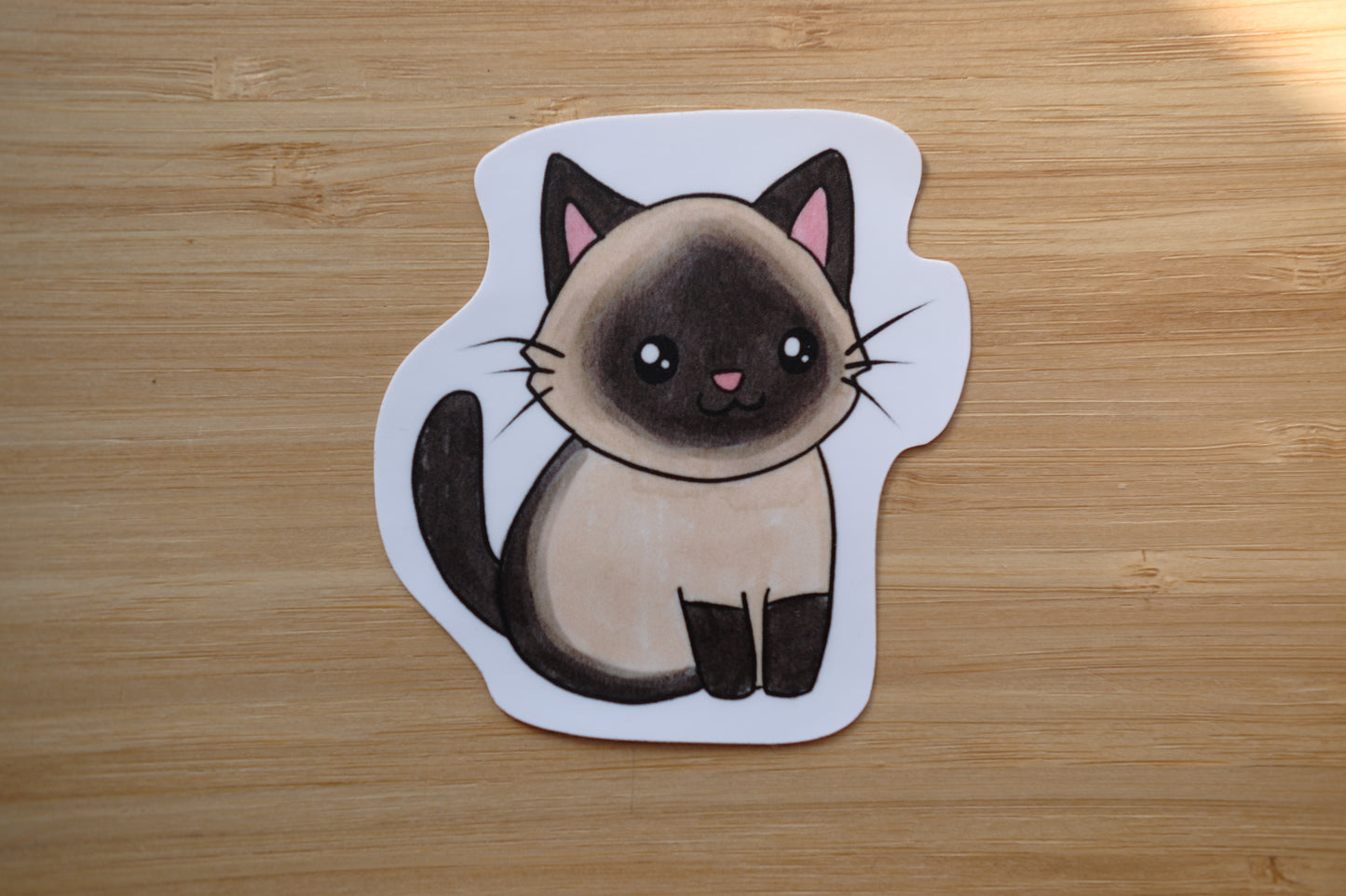 Siamese Cat Vinyl Waterproof Sticker