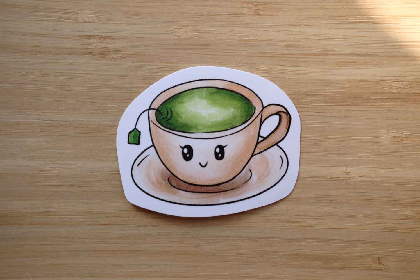 Tea Cup Vinyl Waterproof Sticker