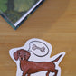 Dashund Vinyl Waterproof Sticker