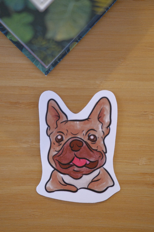 Frenchie Vinyl Waterproof Sticker