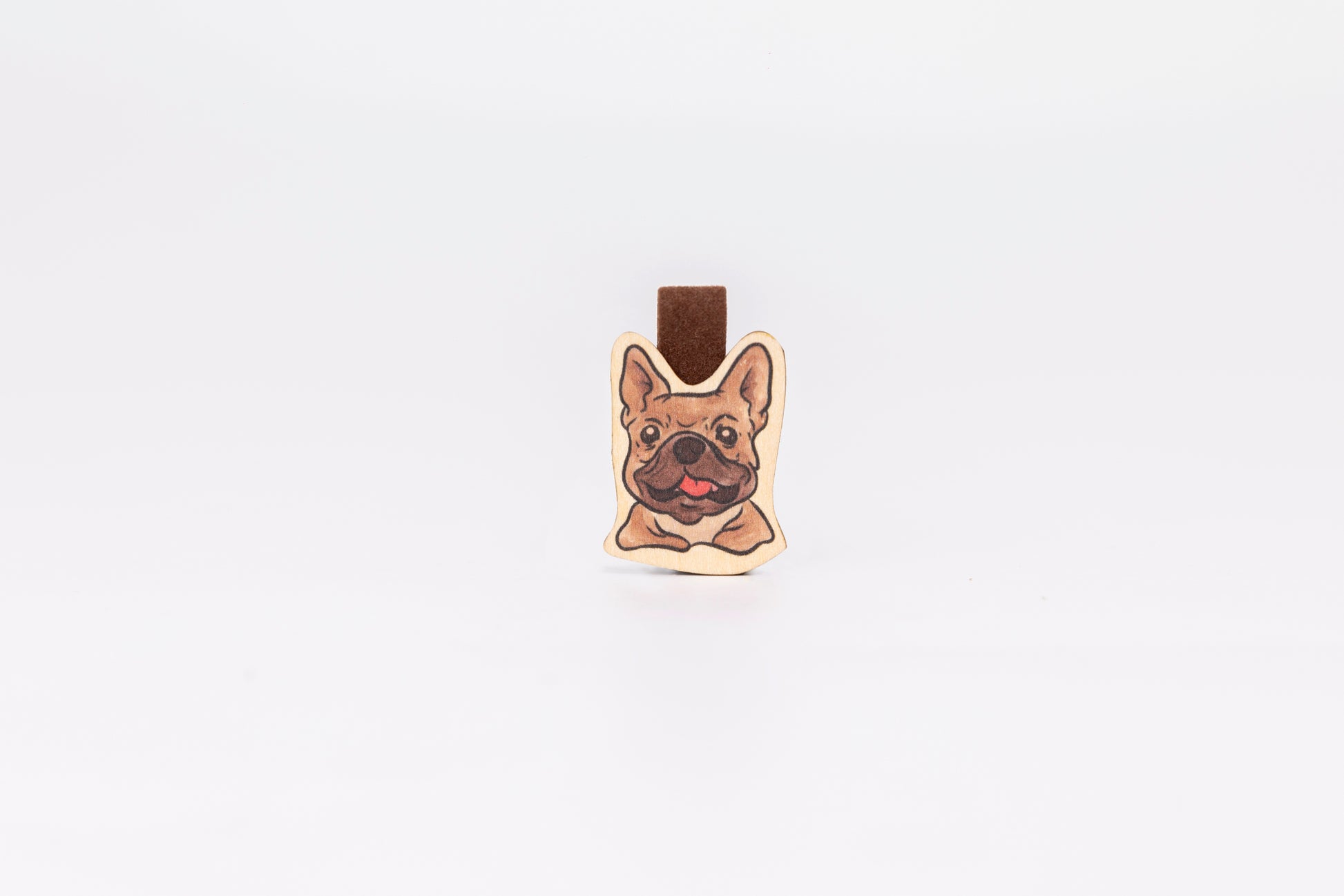 "Adorable French Bulldog wooden magnet bookmark"
"Handcrafted wooden French Bulldog bookmark with magnet clasp"
"Eco-friendly wooden French Bulldog bookmark for dog lovers"
"Wooden French Bulldog magnetic bookmark on an open book"
"Handmade French Bulldog bookmark with light magnet for secure fit"
"French Bulldog magnetic bookmark for books, planners, and journals"
"Unique French Bulldog gift for readers and pet enthusiasts"
